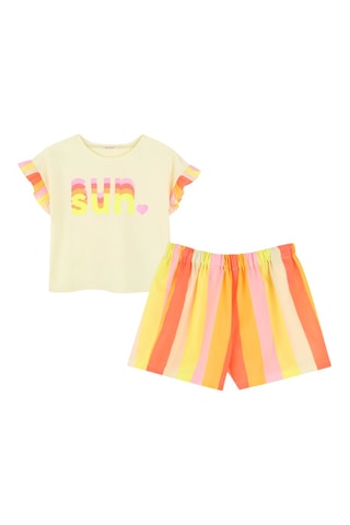 T-shirt en Short - Geel en Oranje