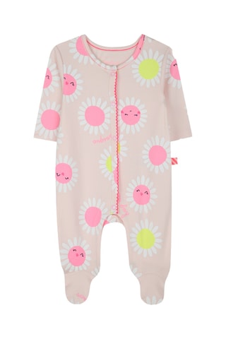 Tutina e bavaglino in cotone bio - Rosa cipria