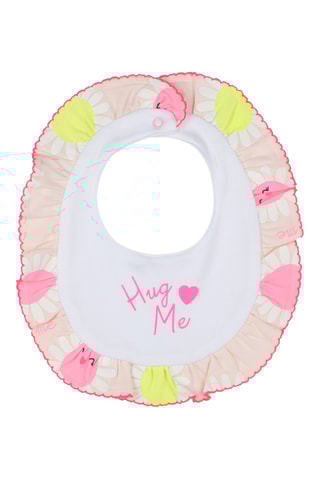 Tutina e bavaglino in cotone bio - Rosa cipria