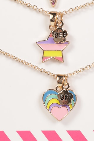 3 Kettingen - Oudroze en Hemelsblauw