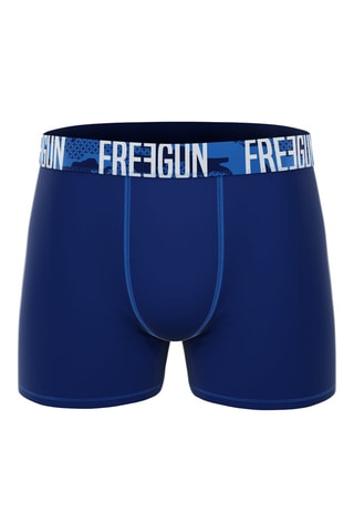 4 boxers Freegun - Noir et bleu