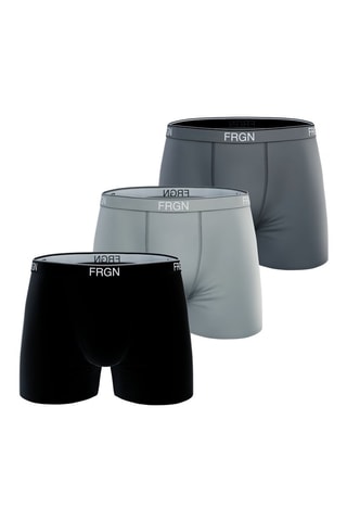 3 boxers - Noir, gris clair et gris foncé
