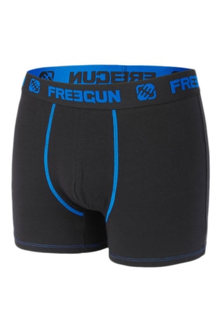 6 boxers Freegun - Gris et noir