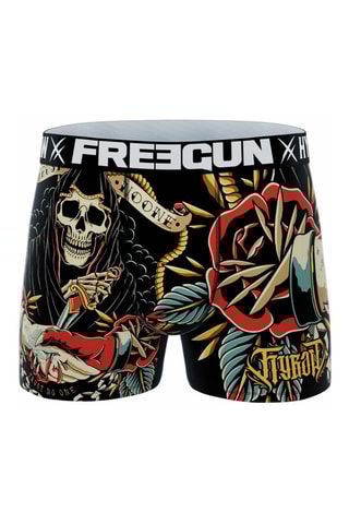 4 boxers Freegun - Noir et rouge