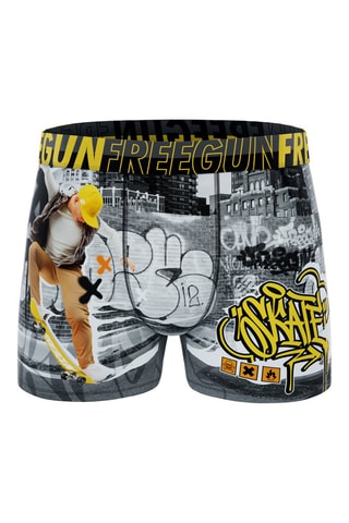 3 boxers Freegun - Jaune et noir