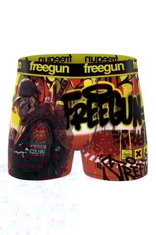 3 boxers Manga Comics - Rouge, noir et jaune