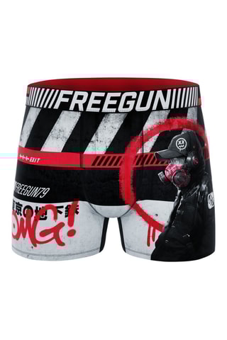 5 boxers Street Dancing Ninja - Violet, rouge et blanc