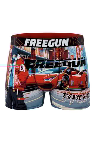 5 boxers Street Dancing Ninja - Violet, rouge et blanc