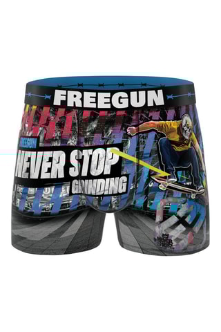 4 boxers Summer Sport - Orange, beige et noir