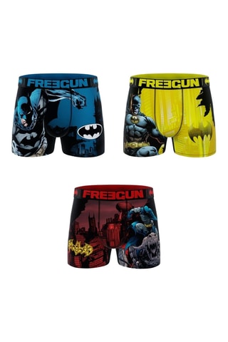 3 boxers Batman La Ligue des Justiciers DC Comics - Jaune, rouge et bleu cobalt