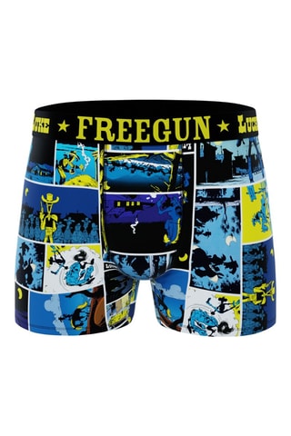 4 boxers Lucky Luke - Jaune, noir et ciel