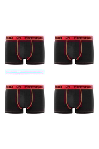4 boxers - Rouge et noir