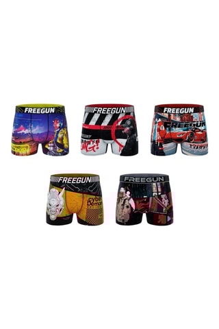 5 boxers Street Ninja - Violet et rouge