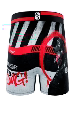 5 boxers Street Ninja - Violet et rouge