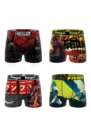 4 boxers Manga Comics - Rouge et noir