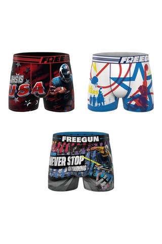 3 boxers Summer Sport - Rouge et noir