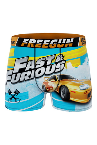 4 boxers Fast and Furious - Rouge, violet et orange