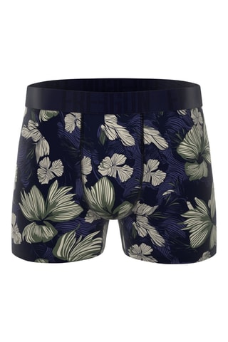 3 boxers Flowers - Noir, kaki et rouge