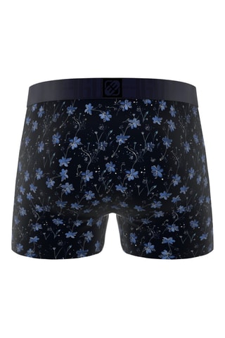 3 boxers Flowers - Noir, kaki et rouge