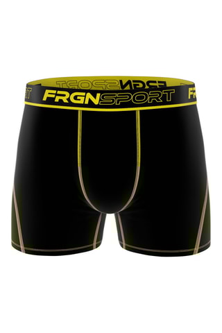 4 boxers Dynamic - Noir, jaune et orange