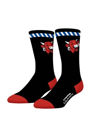 4 paires de chaussettes La Vache qui rit - Noir, rouge et bleu