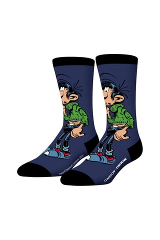 4 paires de chaussettes Gaston Lagaffe Dupuis - Bleu marine et gris