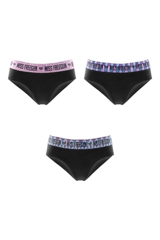 3 culottes Ethnik - Noir