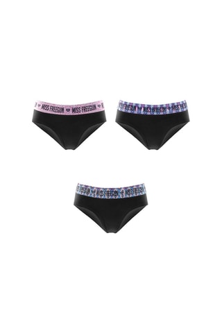 3 culottes Ethnik - Noir