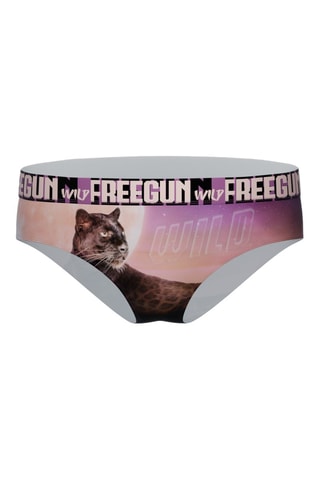 4 culottes Wild Animals - Violet et noir