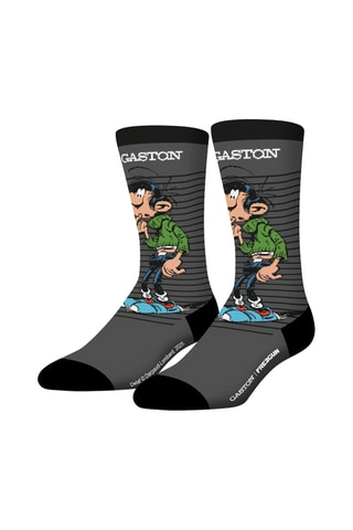 4 paires de chaussettes Gaston Lagaffe - Orange et gris