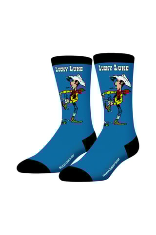 4 paires de chaussettes Lucky Luke - Bleu et noir