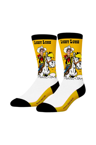 4 paires de chaussettes Lucky Luke - Bleu et noir