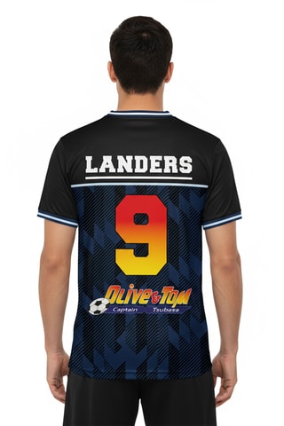 Maillot de football Tsubasa Ozora Olive et Tom - Noir