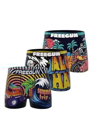 3 boxers Retro Summer - Noir