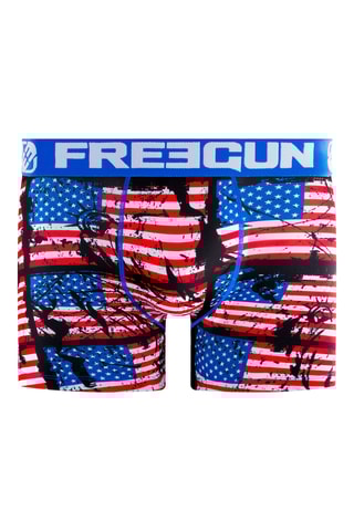 5 boxers - Rouge et bleu