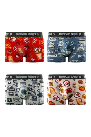 4 boxers Jurassic World - Noir