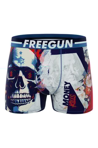 4 boxers Pop Art Style - Bleu et orange