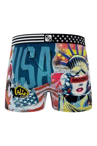 4 boxers Pop Art Style - Bleu et orange