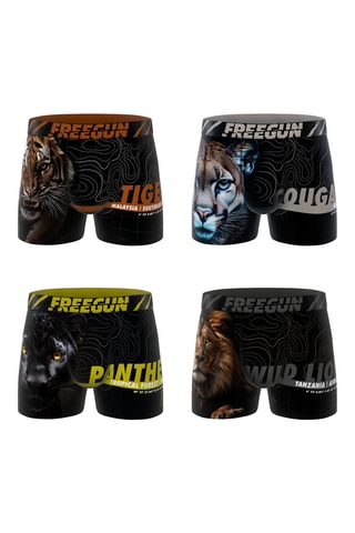 4 boxers Wild Life - Noir