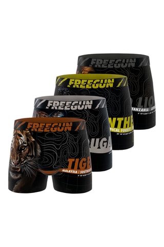 4 boxers Wild Life - Noir