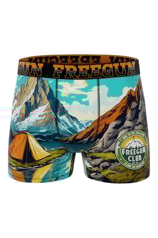 5 boxers Vintage Outdoor - Vert et orange