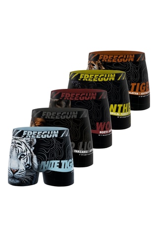 5 boxers Wild Life - Noir