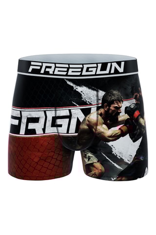 3 boxers US Sports - Noir et rouge