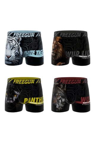 4 boxers Wild Life - Noir