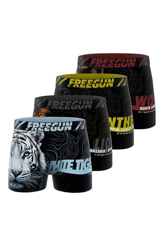 4 boxers Wild Life - Noir