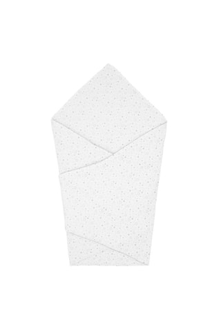 2 langes Love Lulu - Blanc et gris - 120 x 120 cm