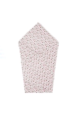 2 langes Garnet Liberty Lulu -  Blanc et rose -120 x 120 cm