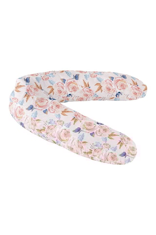 Coussin d'allaitement Roses Lulu Blanc et rose - 145 x 25 cm