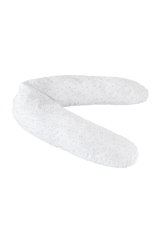 Coussin d'allaitement Love Lulu - Blanc et gris - 145 x 25 cm