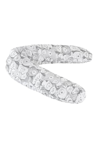 Coussin d'allaitement Folk Lulu - Blanc et gris - 145 x 25 cm